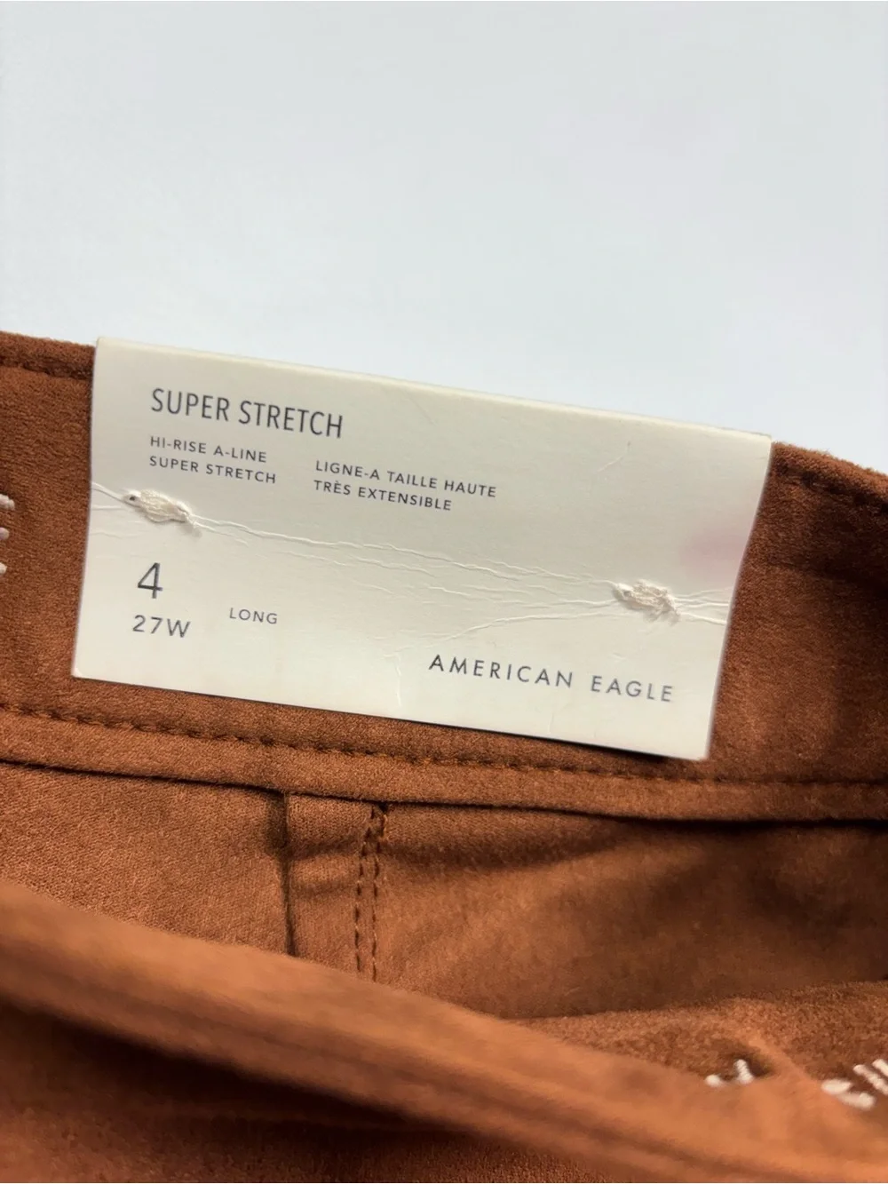 ✨American Eagle Super Stretch Brown Velvet Mini Skirt Size 4